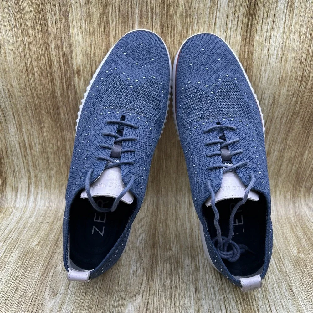 Cole Haan 2.Zerogrand Stitchlite Men's Size 10 Navy Blue Oxford Wingtip C34353